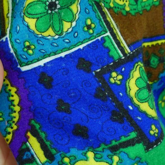 Vintage Medium Maxi Skirt Psychedelic Neon Multicolor Hippy Maximalist 60s 70s - Picture 4 of 9